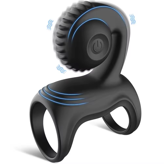 Snail-Shaped Cock Ring Penis Trainer Masturbator with 10 Powerful Vibrations